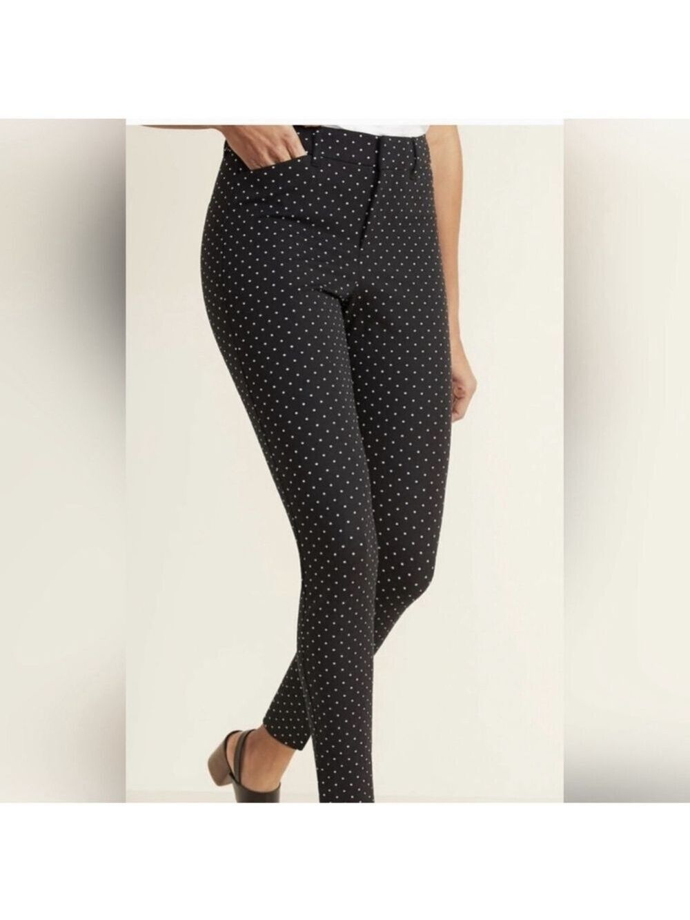 Size 18 polka dot Old Navy high waisted stretch pixie pant ankle length